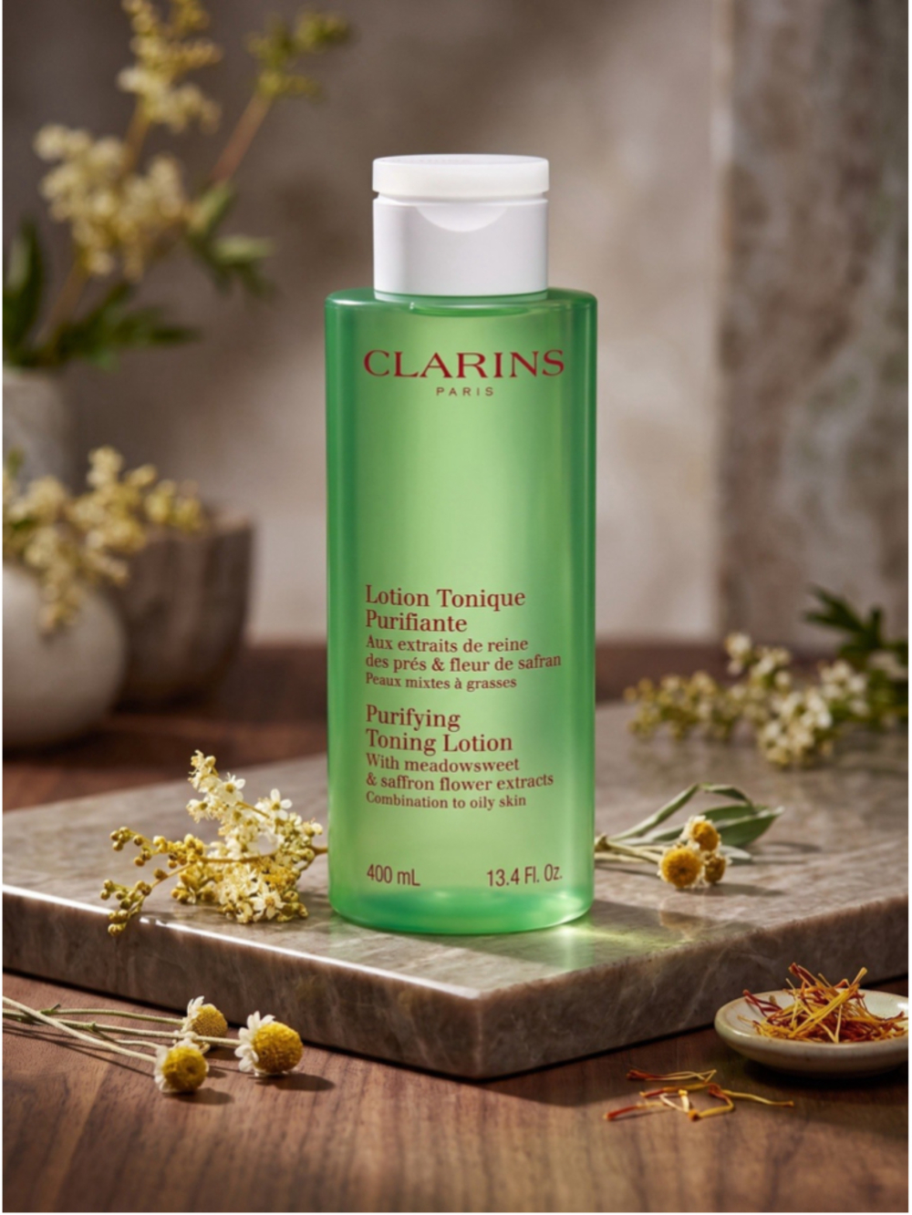 Clarins Purifying Toning Lotion 400ml 13.4 oz Combination Oily Skin New Sealed